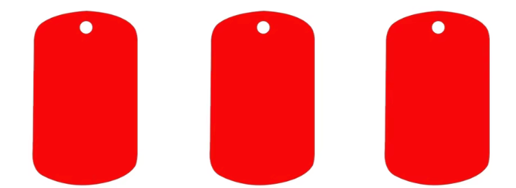 Placa rectangular de Identidad PET 4