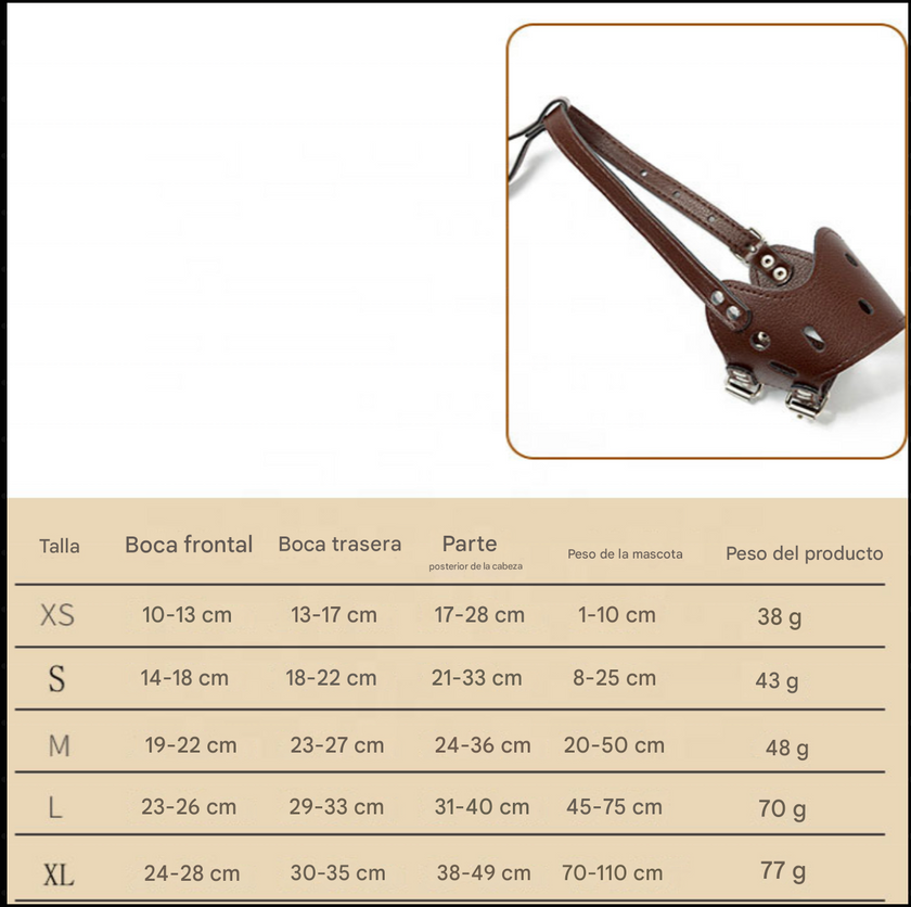 Bozal de Cuero Premium Guard
