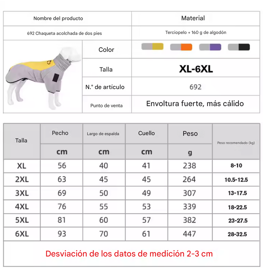 Chaqueta Térmica para Mascotas "ComfortCoat"