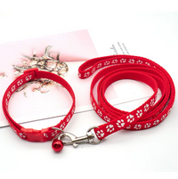 Set de Collar y Correa Huellitas