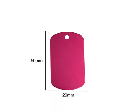 Placa rectangular de Identidad PET 4