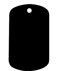 Placa rectangular de Identidad PET 4