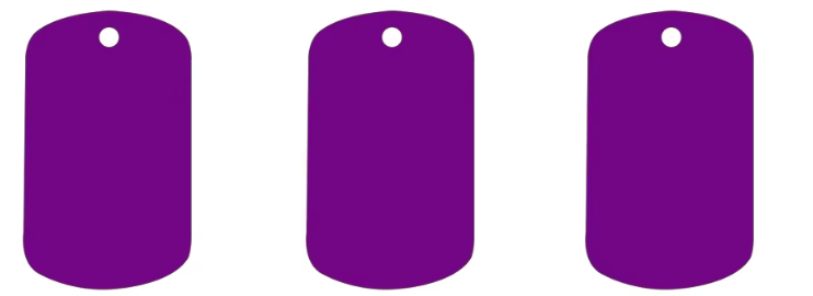 Placa rectangular de Identidad PET 4