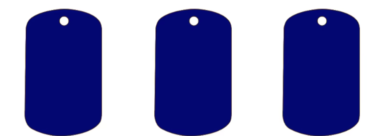 Placa rectangular de Identidad PET 4