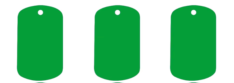 Placa rectangular de Identidad PET 4