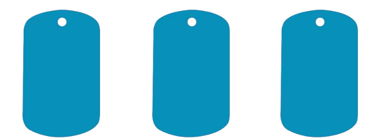 Placa rectangular de Identidad PET 4