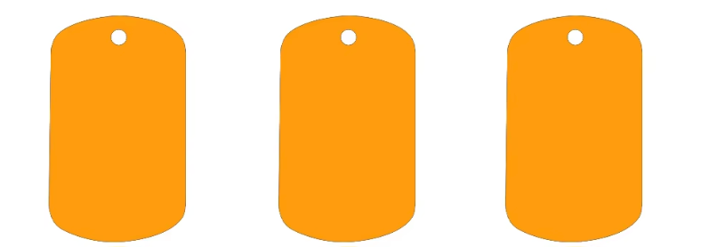Placa rectangular de Identidad PET 4