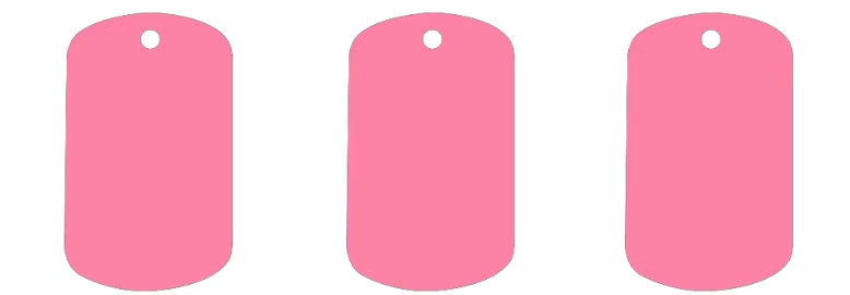 Placa rectangular de Identidad PET 4