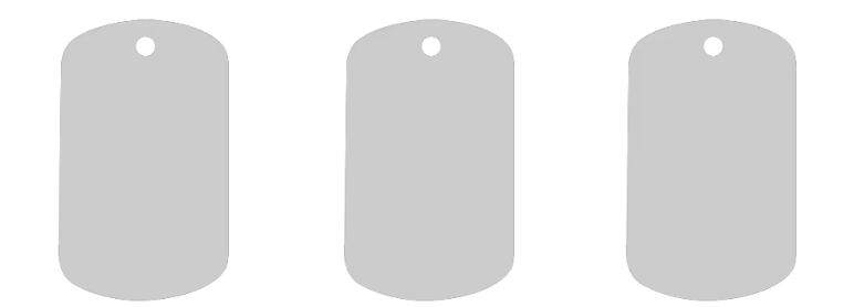 Placa rectangular de Identidad PET 4