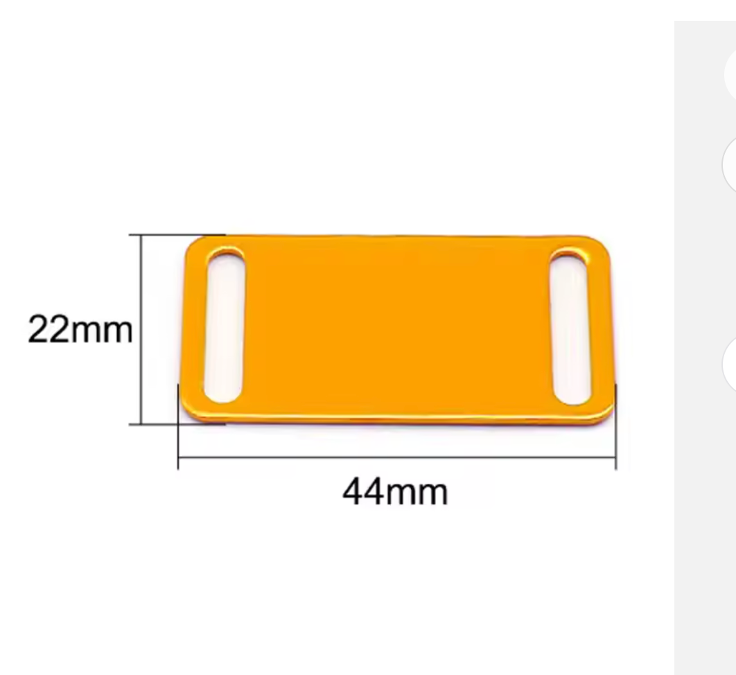 Placa rectangular de Identidad PET 3